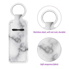 Lip Balm Holder Keychain Elastic Lip Balm Bag Keychain