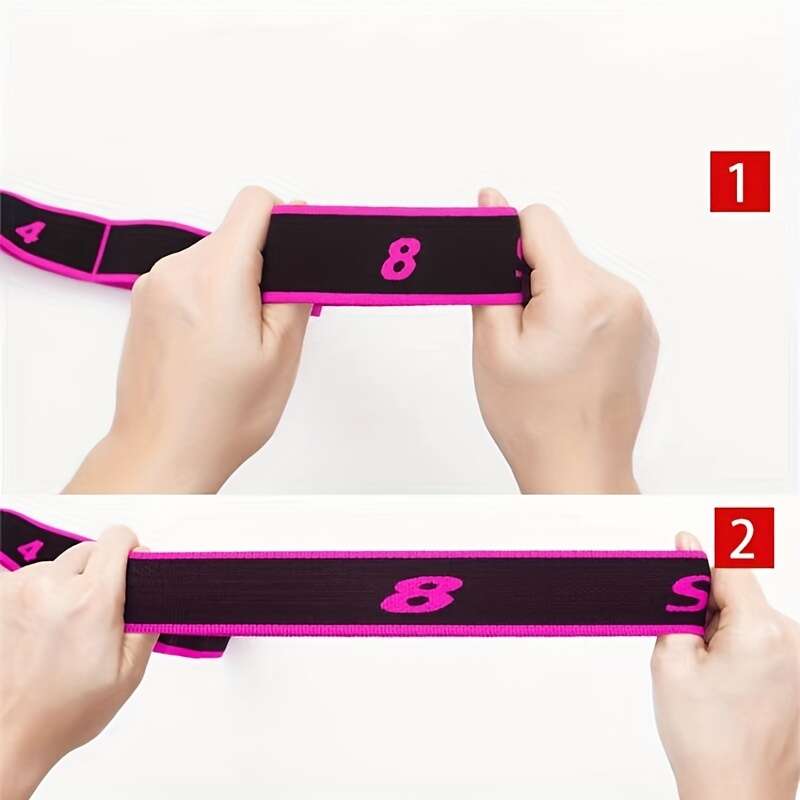Yoga Elastic Resistance Band 8 Rings Home Gym Stretching Tension Fitness