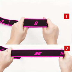 Yoga Elastic Resistance Band 8 Rings Home Gym Stretching Tension Fitness