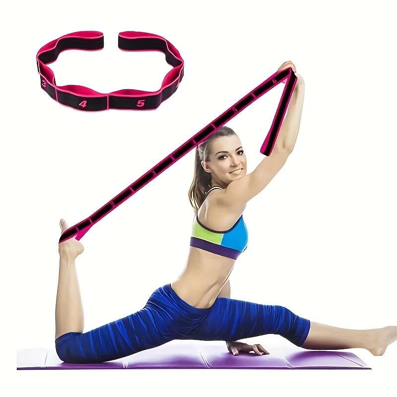 Yoga Elastic Resistance Band 8 Rings Home Gym Stretching Tension Fitness