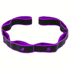 Yoga Elastic Resistance Band 8 Rings Home Gym Stretching Tension Fitness