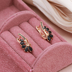 Zircon Flower Shape Earrings For Women Party Fine Jewelry