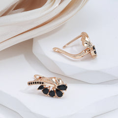 Zircon Flower Shape Earrings For Women Party Fine Jewelry