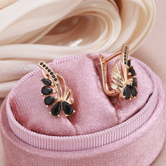 Zircon Flower Shape Earrings For Women Party Fine Jewelry