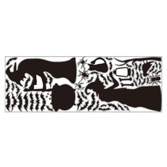 Halloween Witch and Cat Curtain Decoration
