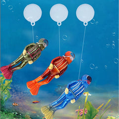 Fish Tank Diver Decoration Floating Diver Ornaments Small Diver With Ball