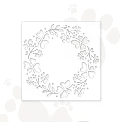 4 Leaf Grass Wreath DIY Stencil For Painting Scrapbook Coloring Embossing