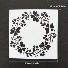 4 Leaf Grass Wreath DIY Stencil For Painting Scrapbook Coloring Embossing