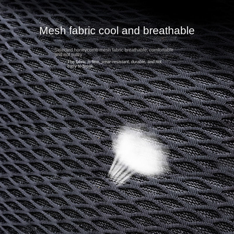 Car Headrest PU Leather Mesh Neck Pillow Soft Comfortable Seat Rest Cushion