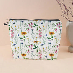 Flower Printed Makeup Bag Cosmetics Organizer Storage Bag for Travel