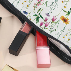 Flower Printed Makeup Bag Cosmetics Organizer Storage Bag for Travel