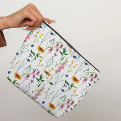 Flower Printed Makeup Bag Cosmetics Organizer Storage Bag for Travel