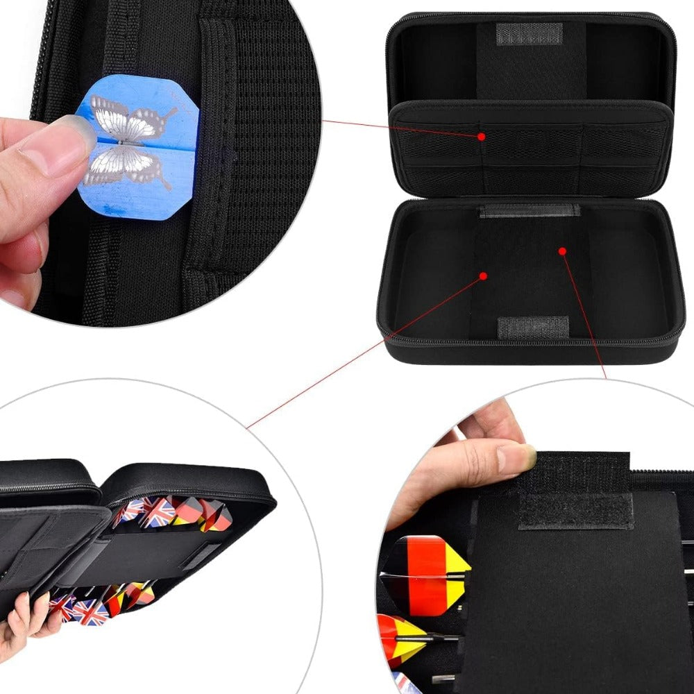 GWCASE Dart Case For Steel & Soft Tip Darts Storage Fits Tips, Shafts, Flights