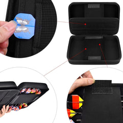 GWCASE Dart Case For Steel & Soft Tip Darts Storage Fits Tips, Shafts, Flights