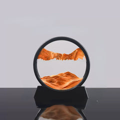 3D Moving Sand Art Picture Round Glass Deep Sea Sandscape Hourglass Quicksand