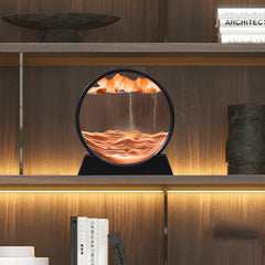 3D Moving Sand Art Picture Round Glass Deep Sea Sandscape Hourglass Quicksand