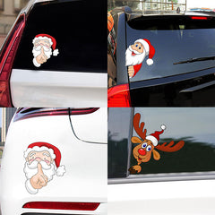 Christmas Decor Santa Claus Elk Sticker Car Window Decals Vinyl