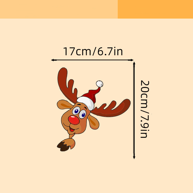 Christmas Decor Santa Claus Elk Sticker Car Window Decals Vinyl