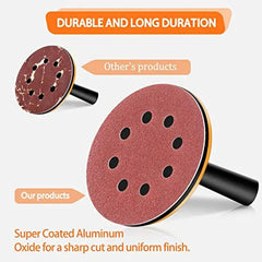 50pcs 12.7 cm 8 Hole Hook & Loop Sanding Discs 60-400 Grits