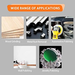50pcs 12.7 cm 8 Hole Hook & Loop Sanding Discs 60-400 Grits