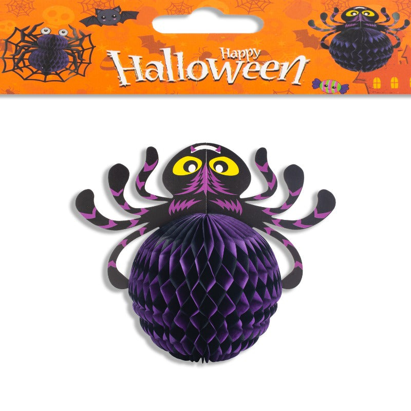 Halloween Bat Party Decoration Ghost Spider Pumpkin Hat Honeycomb Pendant