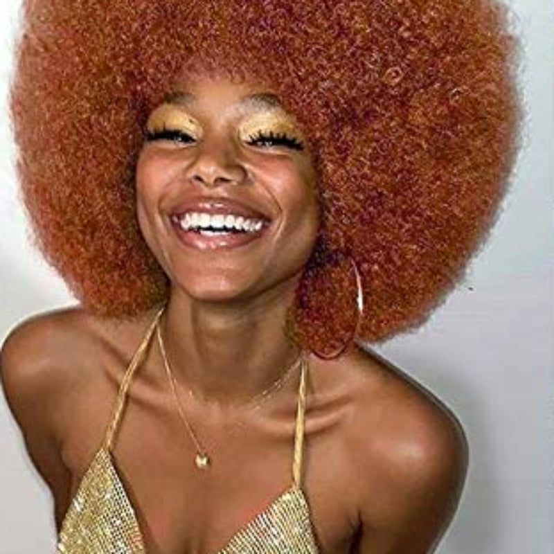 Short Brown Curly Rocker Wig for Men