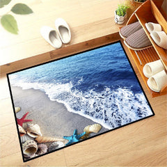 Beach Ocean Style 3D Printed Carpet Mat Polyester Area Rug