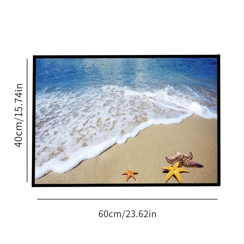Beach Ocean Style 3D Printed Carpet Mat Polyester Area Rug