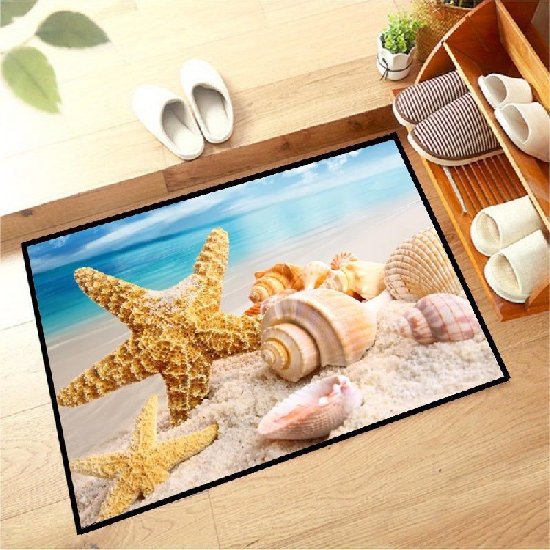 Beach Ocean Style 3D Printed Carpet Mat Polyester Area Rug