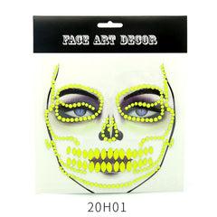 Halloween Face Gem Stickers Fluorescent DIY Party Cosplay Face Paint