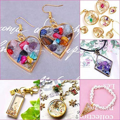 60Pcs Resin Craft Bezels for Jewelry Making