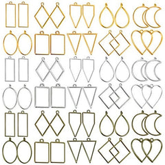 60Pcs Resin Craft Bezels for Jewelry Making