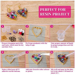 60Pcs Resin Craft Bezels for Jewelry Making