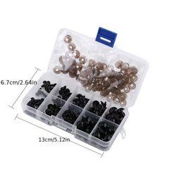 100pcs Plastic Safety Eyes for Bear Dolls Puppets Plush Animals
