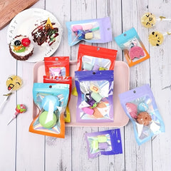 50pcs Gradient Small Bags Laser Ziplock Bags for Jewelry and Hair Accessories