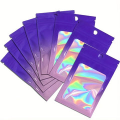 50pcs Gradient Small Bags Laser Ziplock Bags for Jewelry and Hair Accessories