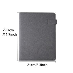 Leather A4 Conference Folder Business Stationery Zippered Organizer