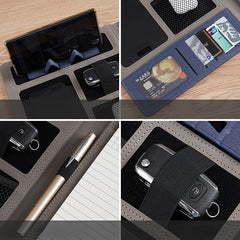 Leather A4 Conference Folder Business Stationery Zippered Organizer