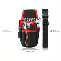 Portable Electrician Tool Bag Waist Bag Organizer with Side Pockets