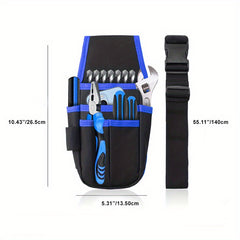 Portable Electrician Tool Bag Waist Bag Organizer with Side Pockets