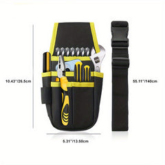 Portable Electrician Tool Bag Waist Bag Organizer with Side Pockets