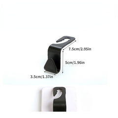 4pcs Car Hook Seat Back Double Hook Hidden Small Hook