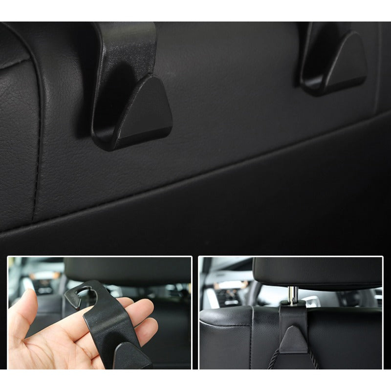 4pcs Car Hook Seat Back Double Hook Hidden Small Hook
