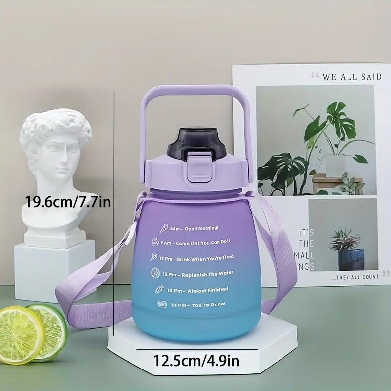 1300ML Gradient Sports Water Bottle with Straw