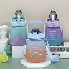 1300ML Gradient Sports Water Bottle with Straw