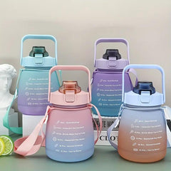 1300ML Gradient Sports Water Bottle with Straw