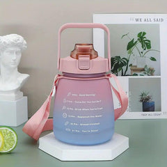 1300ML Gradient Sports Water Bottle with Straw