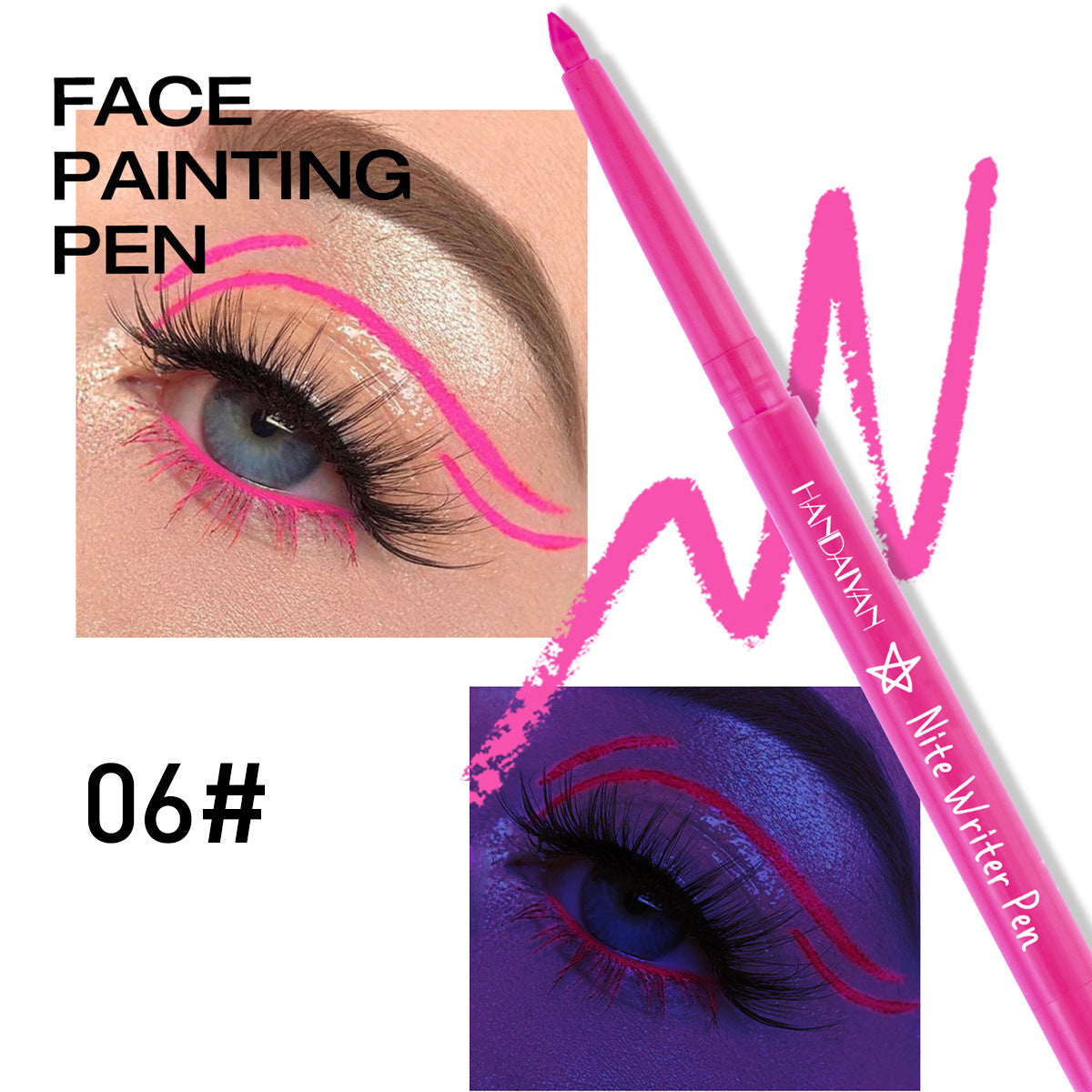 12 Colors Fluorescent Eyeliner Pen UV Waterproof Gel Pen