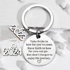 Creative Graduation Keychain Inspirational Gift for Him Her Women Men