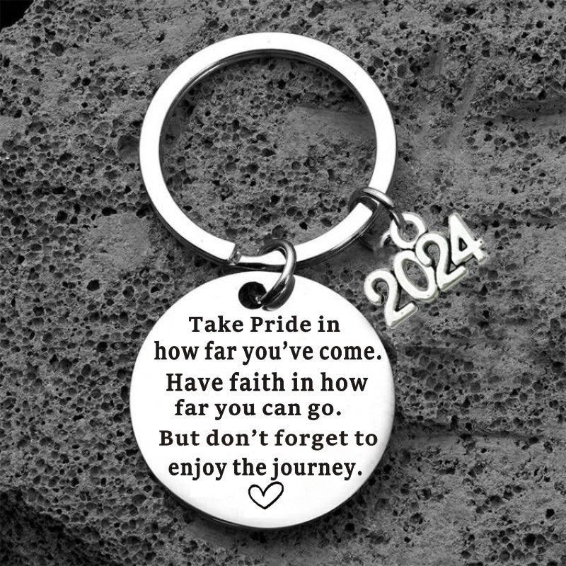 Creative Graduation Keychain Inspirational Gift for Him Her Women Men